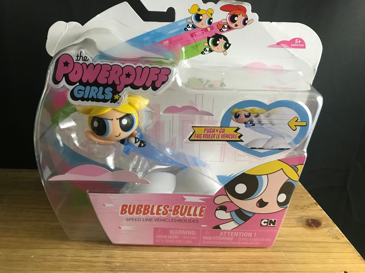 SEALED NEW The Powerpuff Girls Bubbles FIGURE Push n Go