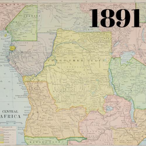 1891 AFRICA CENTRAL CONGO FREE LAKE VICTORIA MAP ANTIQUE COLOR VICTORIAN ERA - 第 1/2 張圖片