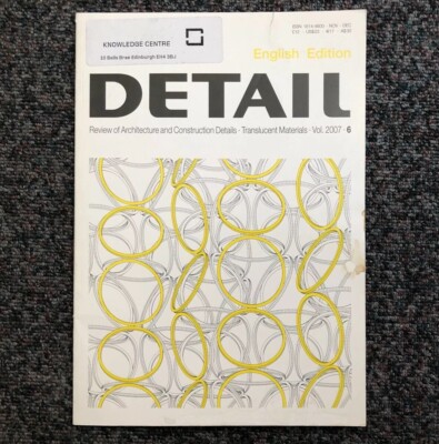 Detail Review of Architecture. English Ed. 2007-06. Translucent Materials.
