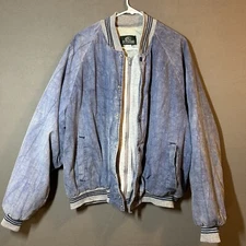 VTG Bass Pro Shops Acid Washed Canvas Bomber Jacket Adult XL Uni Outdoors
