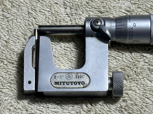 Mitutoyo 0 - 1" Uni-Mike Interchangeable Anvil Micrometer .0001" Grads 117-107 - Picture 2 of 9