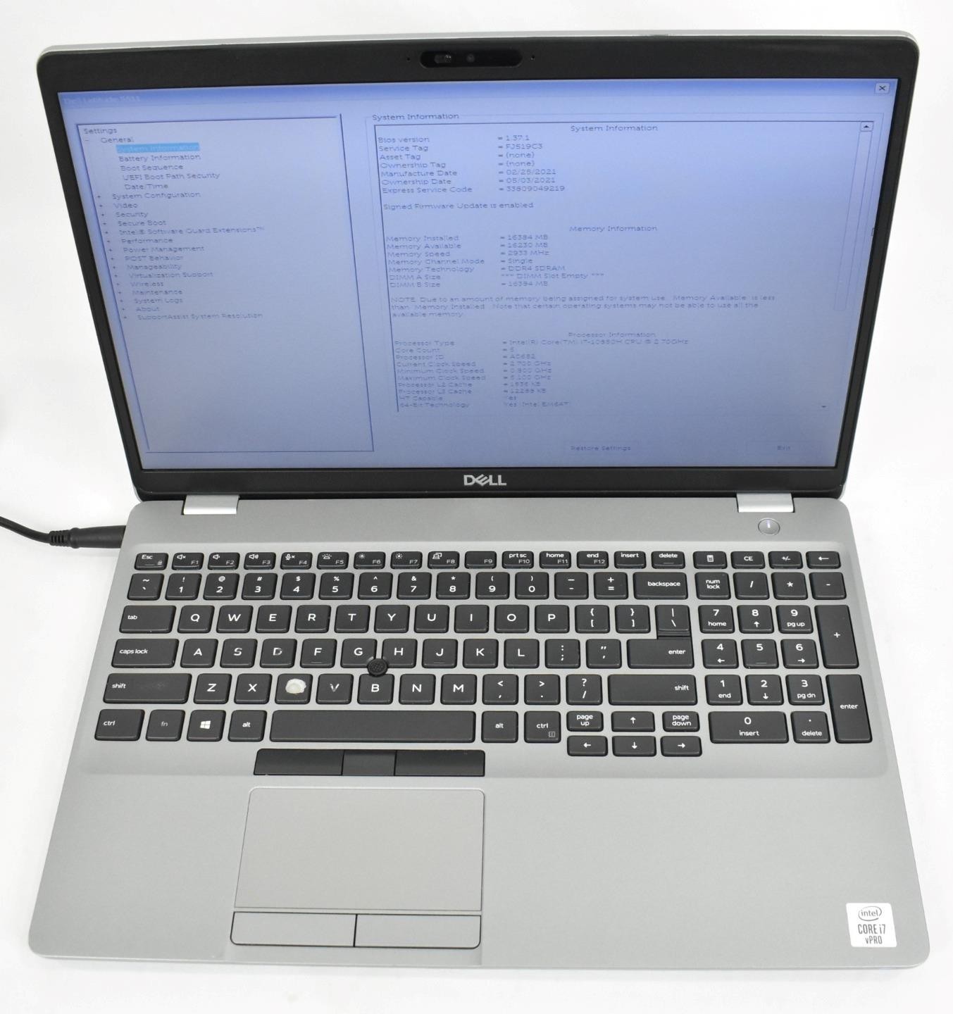 dell latitude 5511, 15.6-Inch Laptop, with intel|core|i7|gen|10, No OS