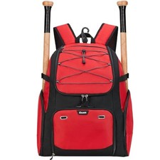 Baseball Backpack for Adult Large Capacity Softball Bat Bag Red 58 L