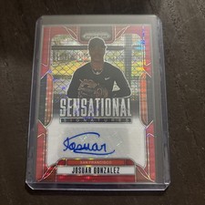 2025 Panini Prizm Josuar Gonzalez Red Sensational Signatures Auto /99 SF Giants
