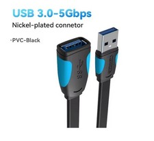 Cable USB 3.0 5Gbps Macho a Hembra 1m para PC Smart TV Xbox Laptop PS4