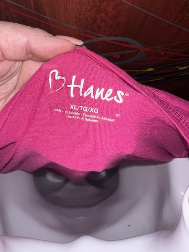 Hanes Womens Pink Long Sleeve T-shirt Size XL / TG / XG NWT - Picture 2 of 4