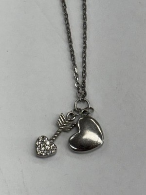 Sterling Silver Heart And Arrow Pendant On 18  Chain