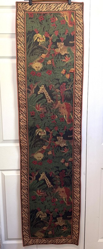 Vintage Wall Tapestry -  Designs By Renais Woven Art NY -  68 x 18 - NICE!