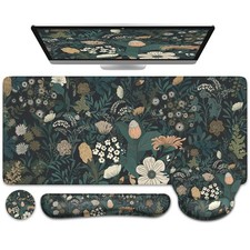 4in1 Ergonomic Large Desk Pad Mouse Mat Keyboard Wrist Rest Support Set
