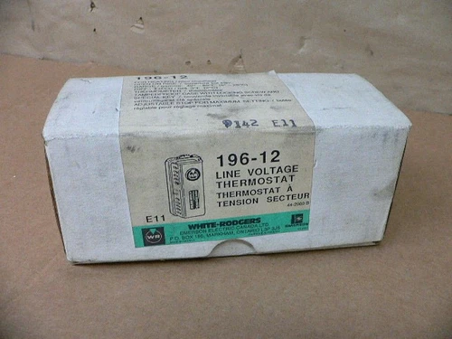 White-Rodgers Emerson 196-12 Thermostat Line Voltage