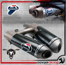 Termignoni D093 Scarico Omologati 80dB Carbonio per Ducati Hypermotard 796 10-13