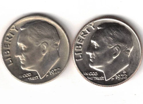 1972-D+P Brilliant Uncirculated Roosevelt Dimes!