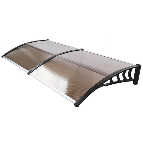 Toldo toldo sombrilla exterior para jardín patio cubierta marrón - Imagen 6 de 12