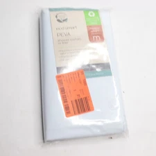 Zenna Home Solid PEVA Shower Curtain Liner Medium Weight White