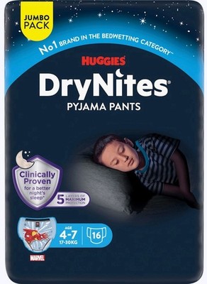 Huggies DryNites Pants 4x 16 **17-30 Kg