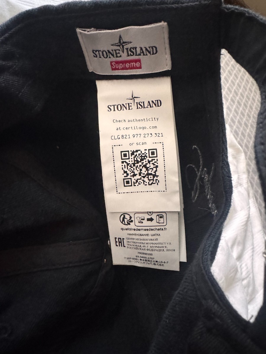 Supreme x Stone Island Denim 6-Panel Cap - Black - PREOWNED | eBay Supreme x Stone Island Denim 6-Panel Cap - Black - PREOWNED | eBay
