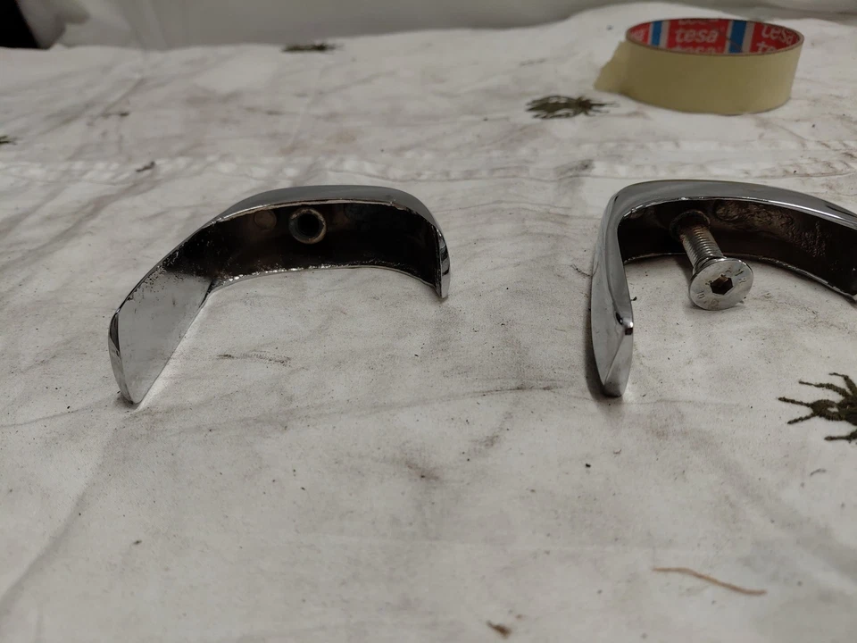 Coppia Cromi Paraurti Anteriori Mercedes 190 Sl Foto 4 de 4