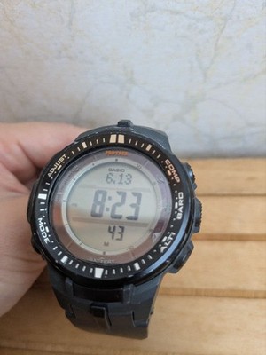 CASIO PROTREK PRW-3000 Solar Radio Black Watch Precision Features