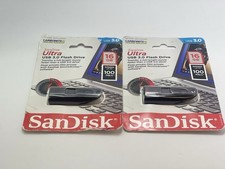 2x SanDisk Ultra 16GB USB 3.0 Flash Drive 100MB/s Speed New Sealed Lot