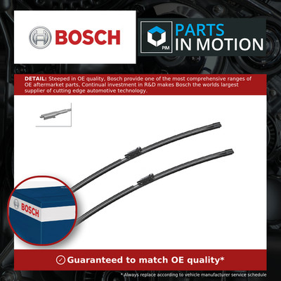 2x Wiper Blades (Pair) Flat / Aero type fits FORD S-MAX 2.5 Front 2021 on BGCA