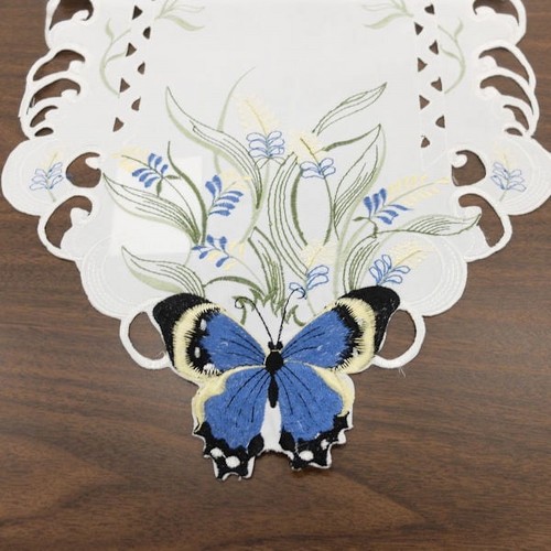 Tischläufer Schmetterling Wildblume bestickt - Bild 1 von 6