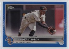 2022 Topps Chrome Update Blue Refractor 31/199 Thairo Estrada #USC18 ff8