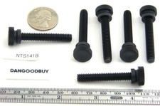 12 PCS Nylon Thumb Screws Knurled Head 1/4"20 Thread Black 11/2" Shoulder