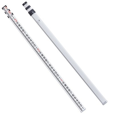 Leveling Stick 9ft 3-Section Aluminum Expandable with Red Scale Markings