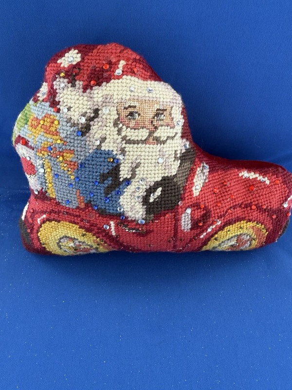 Christopher Radko 1999 Needlepoint Pillow Unique