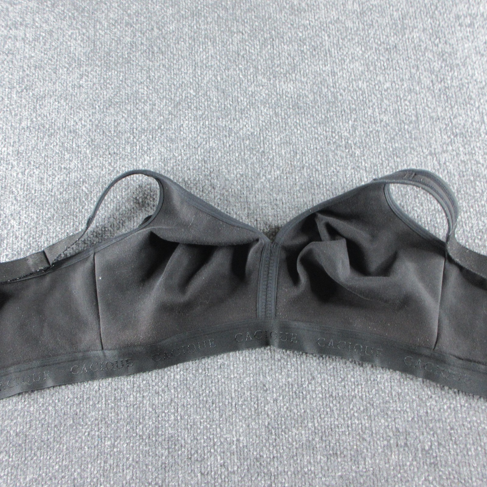 Cacique Bralette Bra Womens 40DD Black Wireless Unlined Full Coverage Pullover-image