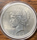 1923-P Peace Silver Dollar, US Mint $1 90% silver, X-fine collectible coin