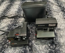 Polaroid Vintage Sonar One Step  Sun600 Camera Bundle  UNTESTED/For Parts 