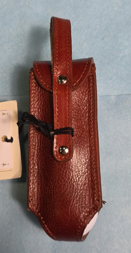 Neuf avec étiquette Moscardini Firenze cuir 3 balles de golf étui ceinture boucle marron - Photo 8/9