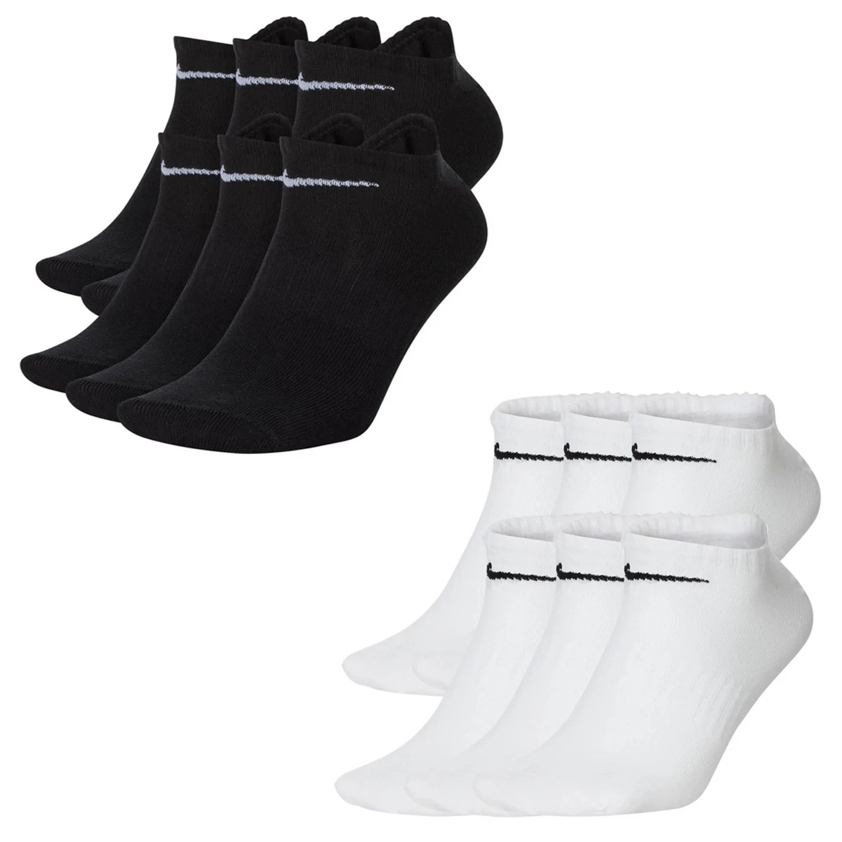 NIKE Unisex 6er Pack Sneaker Sportsocken - Everyday, Lightweight No Show, ein...