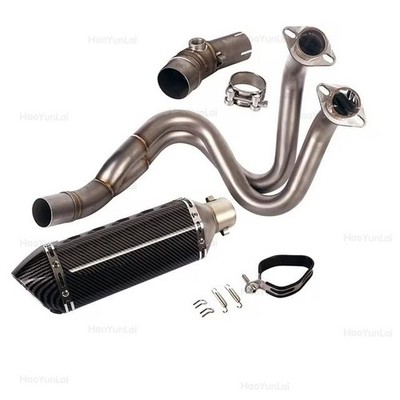 Exhaust Pipe With Header Link Pipe For Kawasaki ER6N ER6F 2012-2024 ER-6N ER-6F