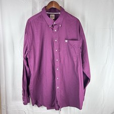 Cinch Shirt Men  s XXL Red Square Button Down Long Sleeve Cotton Western Ranch