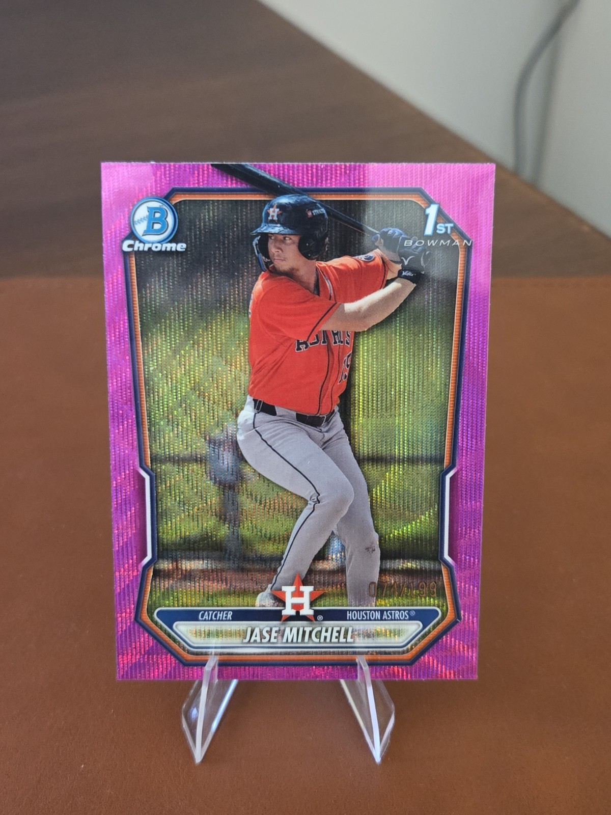 2026 Bowman Chrome - Jase Mitchell #BCP-12 Refractor Fuchsia /199  - Astros