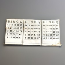 Lot Of 180 White Bingo Cards 3 Packs of 60 
