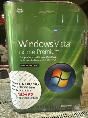 Microsoft Windows Vista Home Premium Full MS WIN 32 Bit DVD =RETAIL BOX=