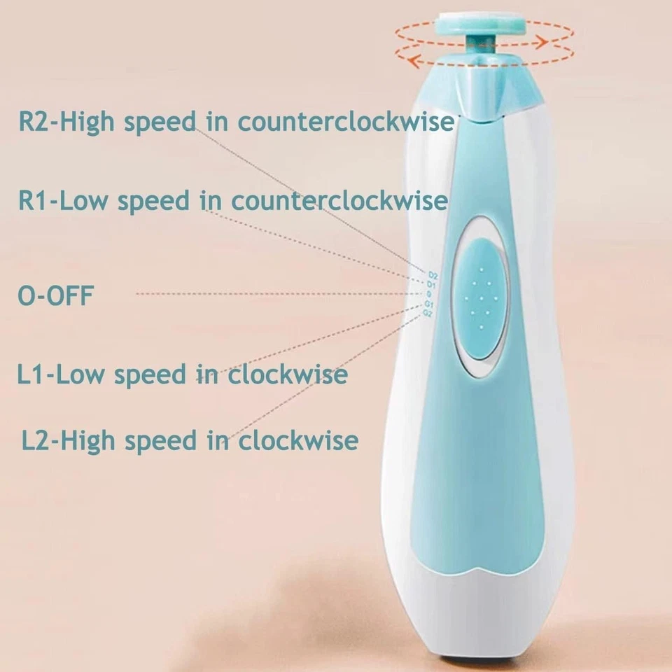 Kit de cuidados com a saúde e higiene do bebê 19 em 1 - Aparador elétrico de unhas e conjunto essencial - Imagem 4 de 4