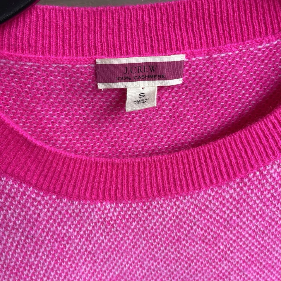 J. Suéter Crew Edición Limitada 100% Cachemira Cuello Redondo Con Puntada Ojo de Pájaro S Foto 3 de 4