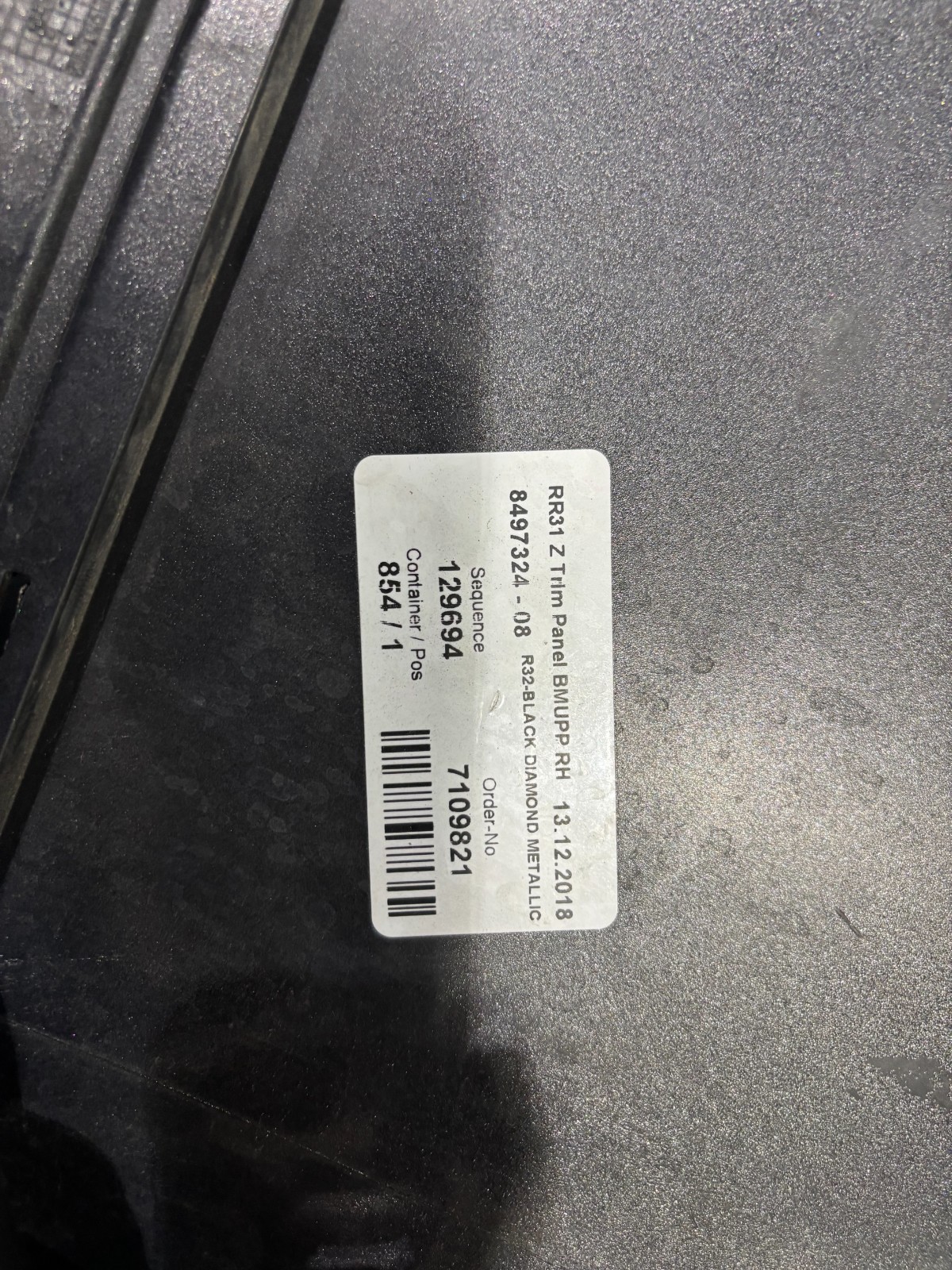 2019-2024 ROLLS-ROYCE CULLINAN LEFT REAR BUMPER END PANEL OEM USED