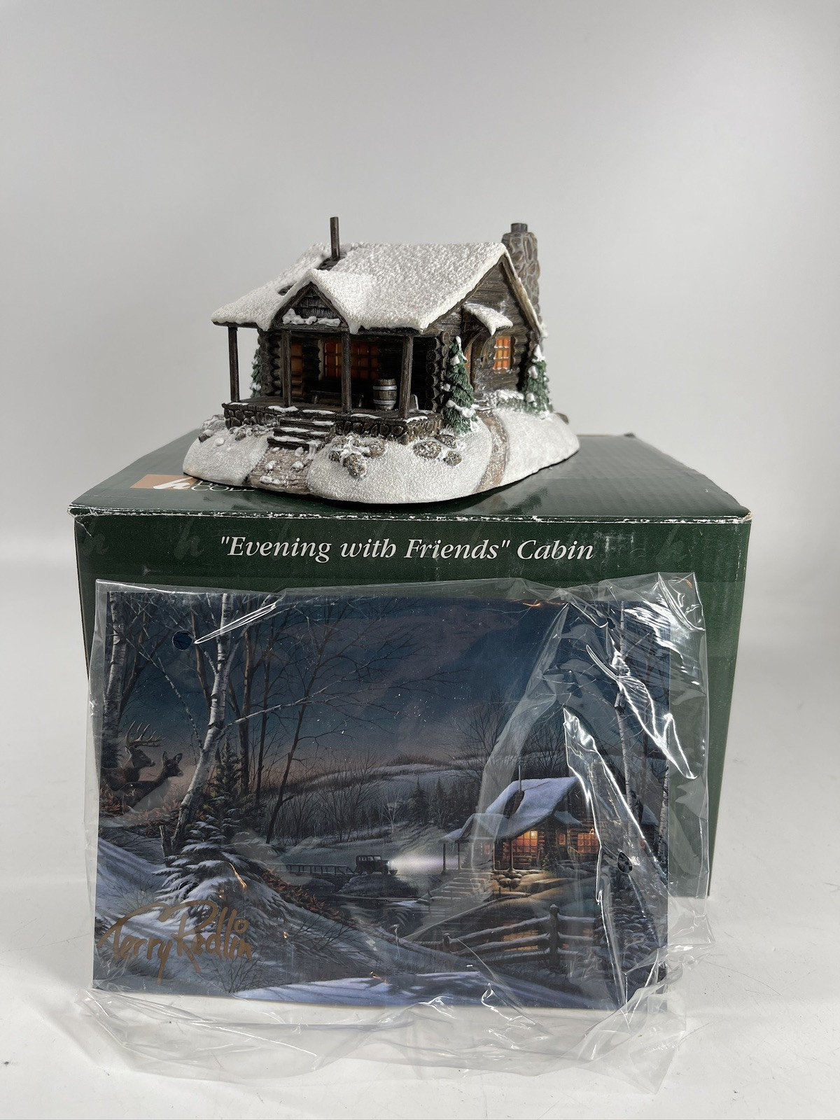 Terry Redlin The Evening With Friends Cabin The Hadley Collection House Open Box