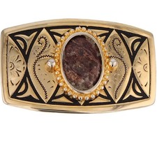 Sm Gemstone Southwest Kid Hippie Boho Western Cowgirl 1980s Vintage Belt Buckle