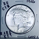 1926 P BU GEM PEACE SILVER DOLLAR UNC MS+++ U.S. MINT RARE COIN 6451