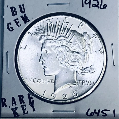 1926 P BU GEM PEACE SILVER DOLLAR UNC MS+++ U.S. MINT RARE COIN 6451
