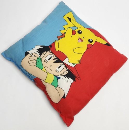 Cuscino Pokemon Vintage 1995-1998 Retro Nintendo Throw Cuscino Pikachu Cenere 13x13 - Foto 3 di 13