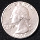 1964 Washington 90% Silver Quarter
