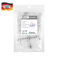 Kuject LöTverbinder Weiß, 50Stk Schrumpfschlauch Transparent, Kabelverbinder Was