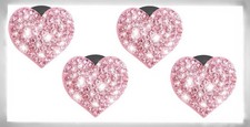 4Pcs Heart Rhinestone Car Air Vent Clips  Sparkling Bling Interior Decor Gift
